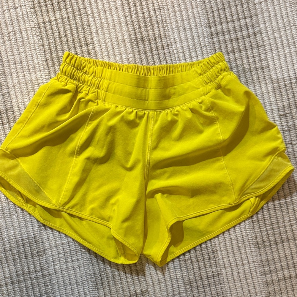 Lululemon Athletica Vibrant Yellow Athletic Shorts